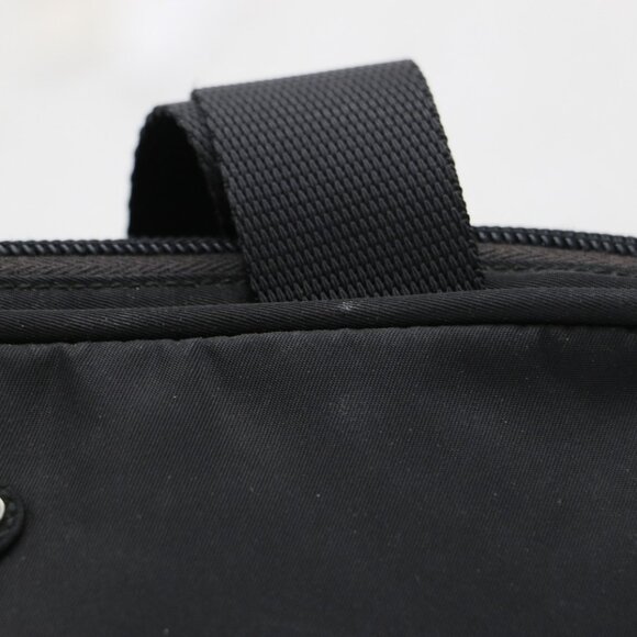 Prada Triangle Logo Black Nylon Handbag - Picture 3 of 16